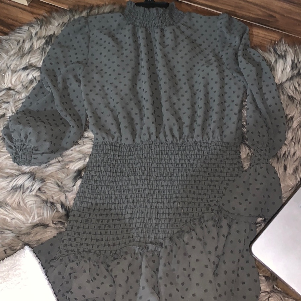 NWL green polka dot dress